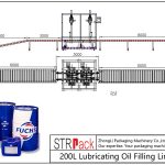 Ligne de remplissage d'huile de lubrification automatique 200L