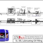 Ligne de remplissage automatique d'huile de lubrification 5L-30L
